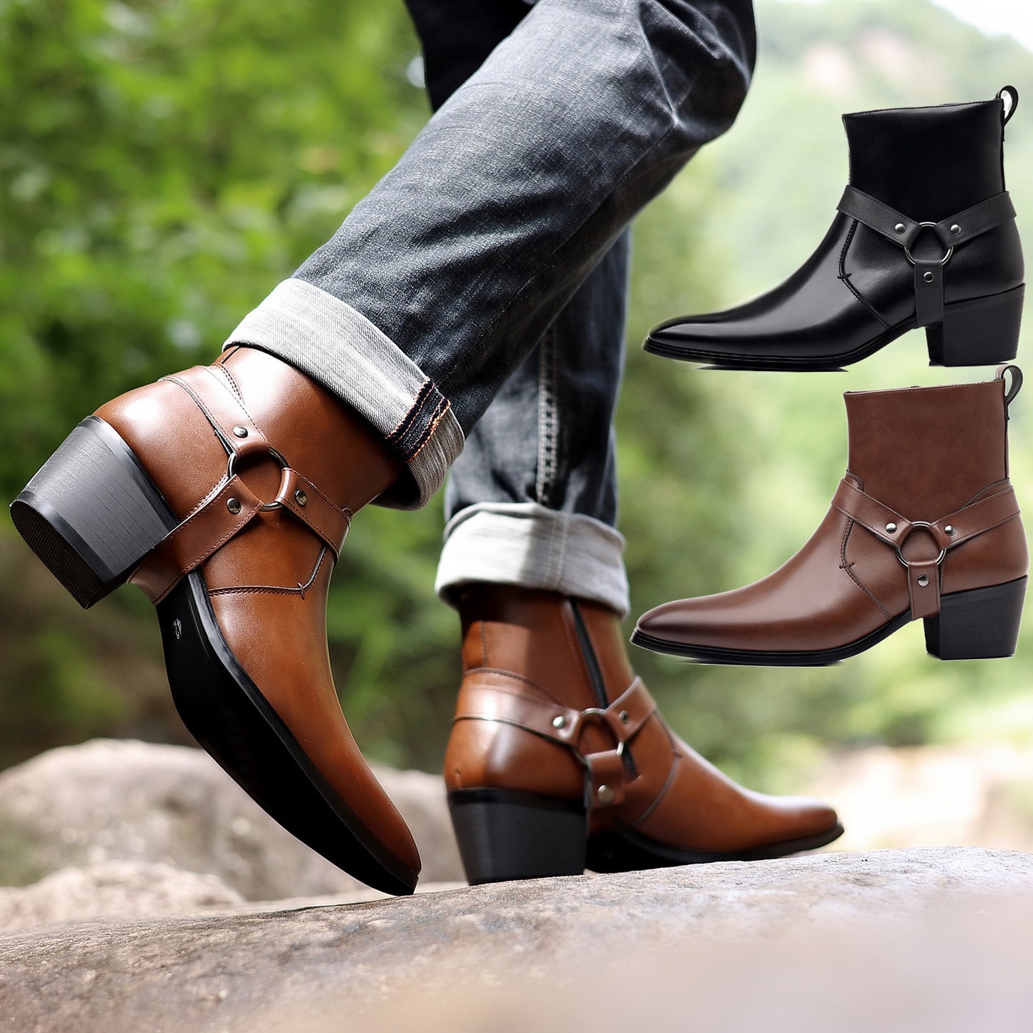 Trendy Wild Men's And Women's Same Style Chain Boots