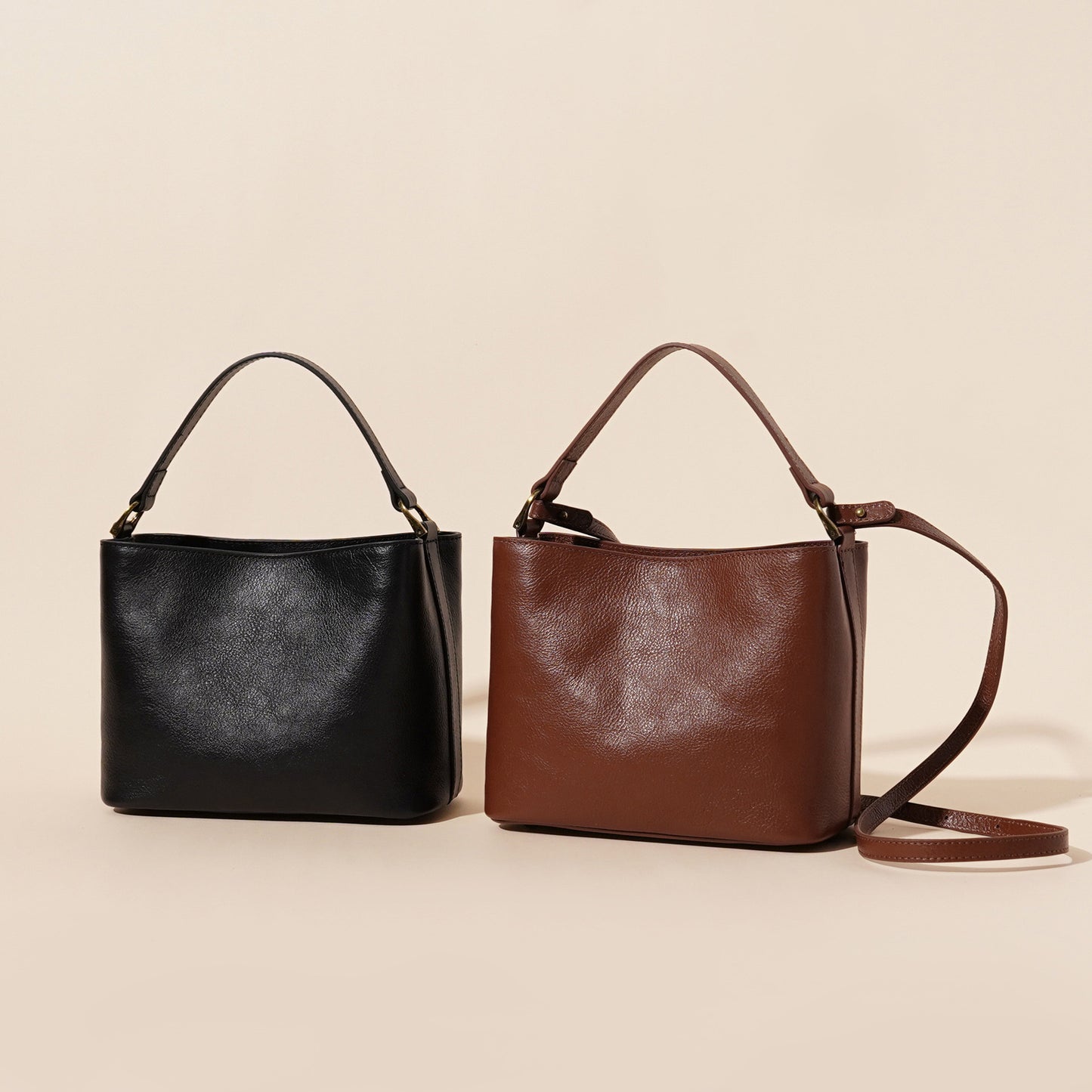 Cowhide Leather Vintage Casual All-matching Women's Shoulder Handbag