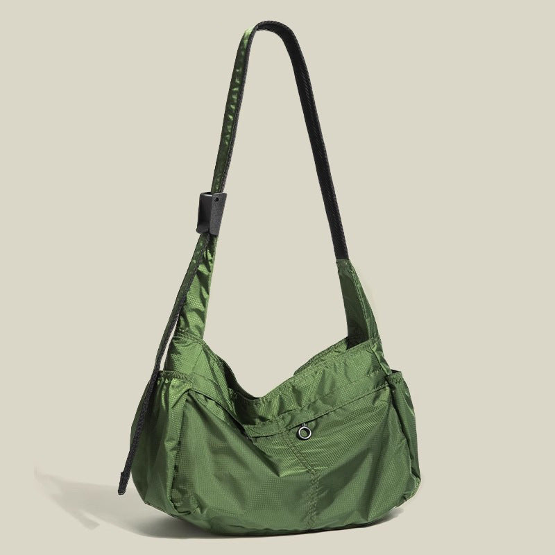 Large Capacity Casual Shoulder Nylon Waterproof Sports Style Messenger Bag