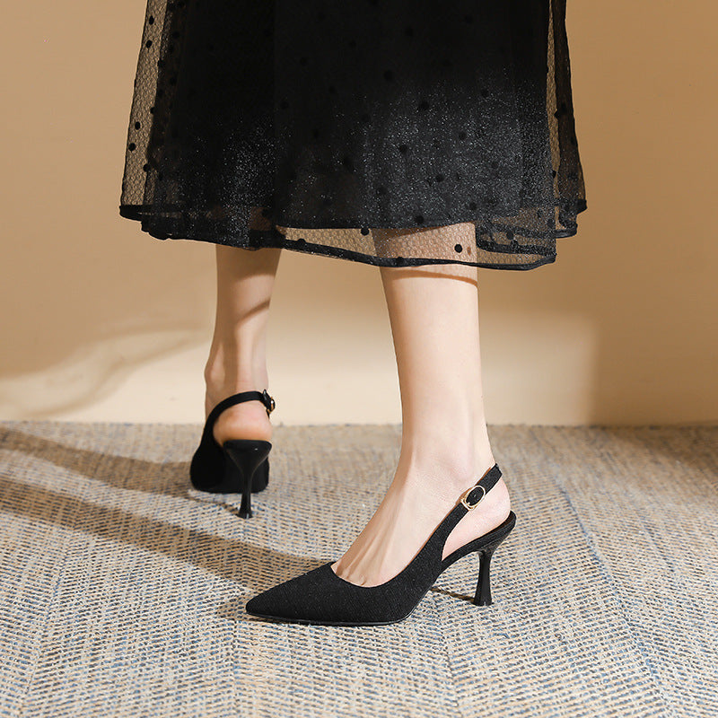 Fashionable Elegant High Heels Women's Stiletto Heel Slingback Sandals