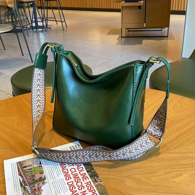 Women's Large-capacity Leather Shoulder Messenger Bag