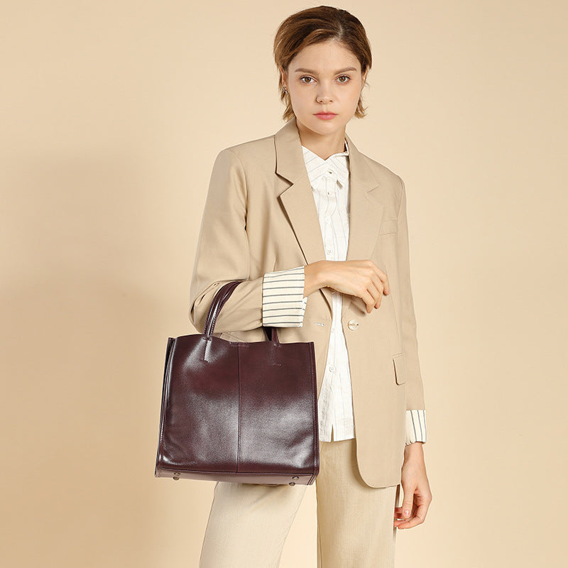 Retro Satchel Large Capacity Women's Tote